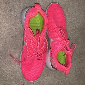 Nike pink and white sneakers